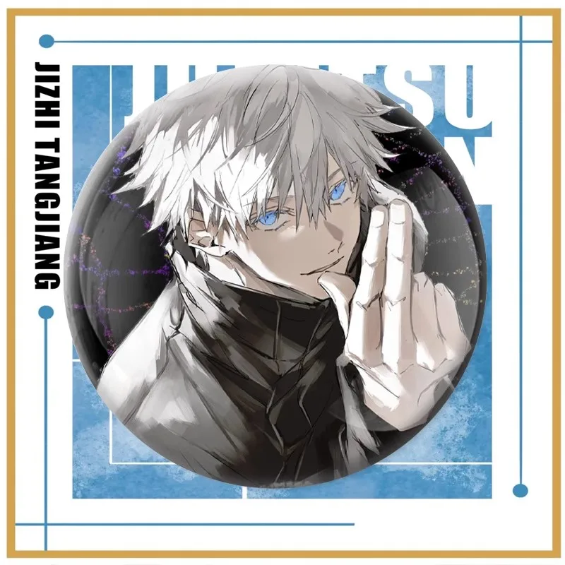 58 مللي متر أنيمي Jujutsu Kaisen Itadori يوجي Fushiguro Megumi Kugisaki Nobara تأثيري حلي شارة دبوس SPTE صفيح بروش ﻿   الدعامة