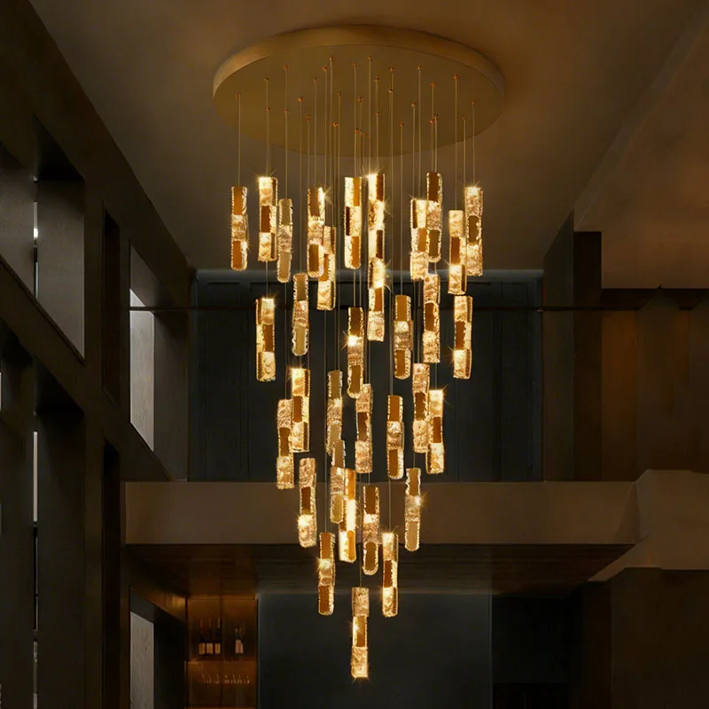 

Modern home decoration crystal chandelier, stair Pendant lamp, living room Pendant lights, interior lighting