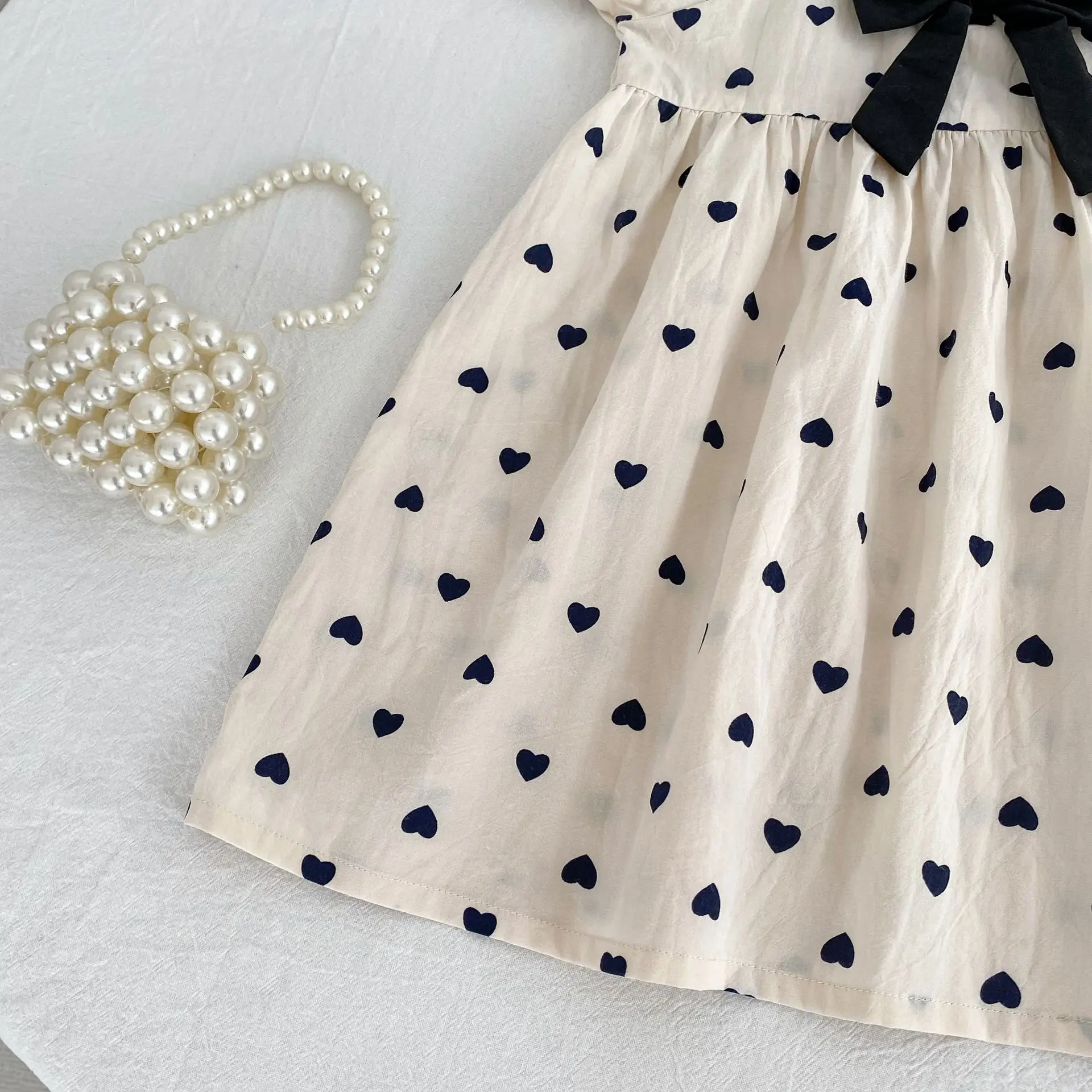 2026 Neues Frühlings-Schwesterkleid 2-6 Jahre Mädchen Partykleid Baumwolle Kinder Herzförmiges Kleid 0-24 Monate Baby Mädchen Kurzarm Bedruckter Strampler – Detail 18