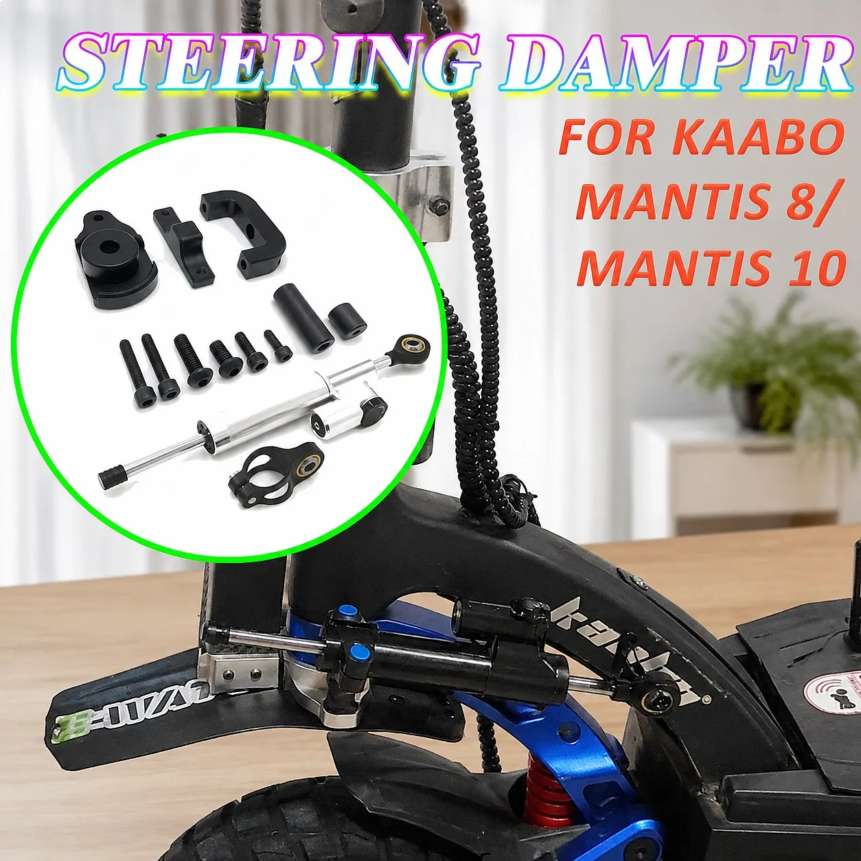 Steering Damper for KAABO Mantis 8 Mantis 10 10 Inch Electric Scooter Parts Accessories