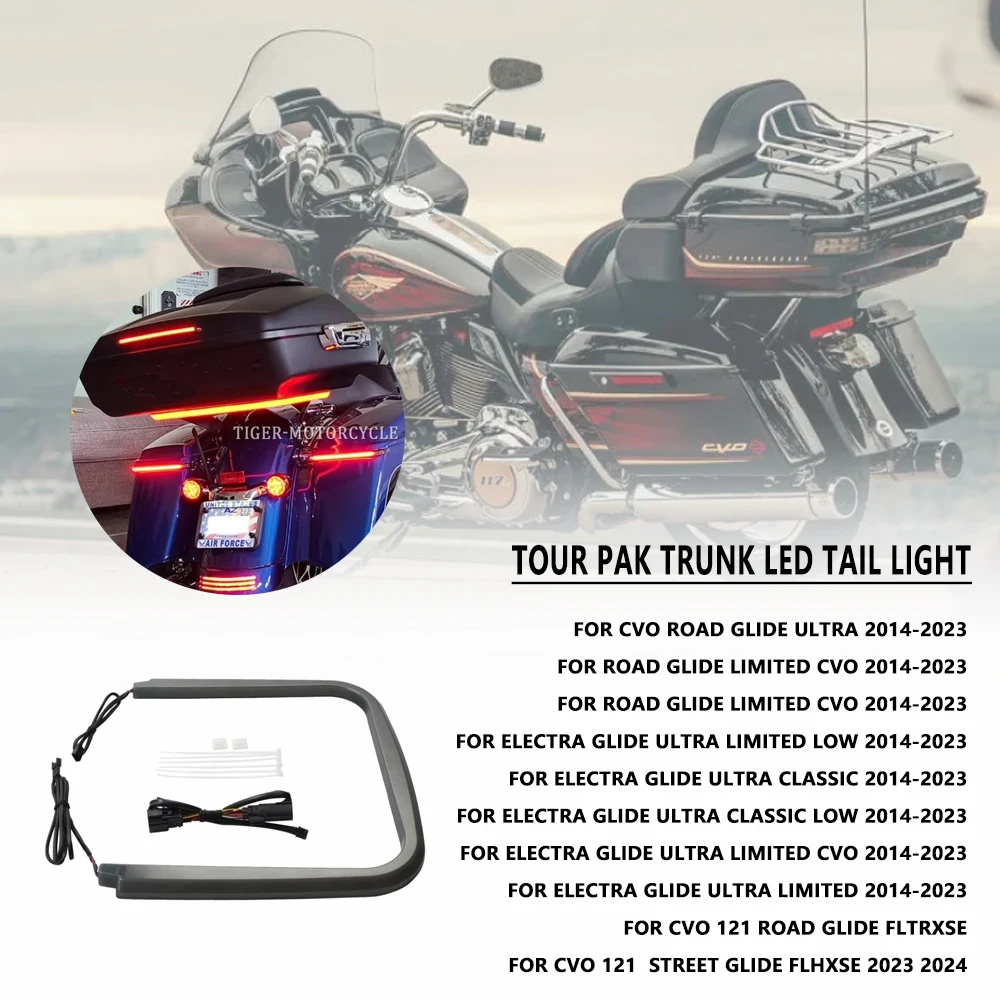 

Новые светодиодные задние фонари для мотоцикла, указатели поворота, дымчато-серый чехол 2023 2024, для Harley CVO Road Glide FLTRXSE 2023 2024