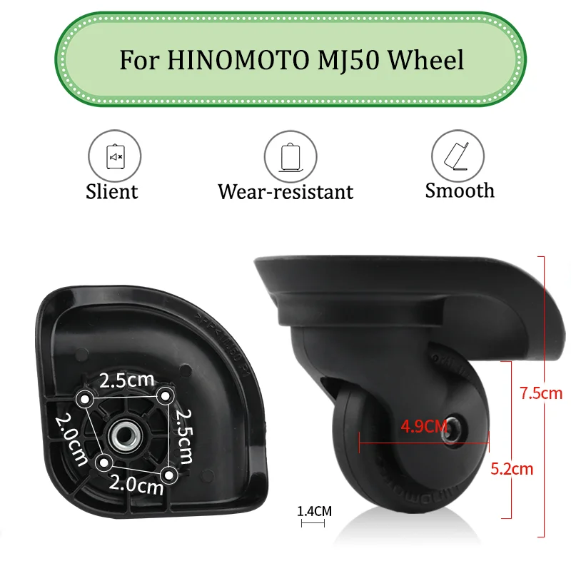 

Suitable For HINOMOTO MJ50 Universal Wheel Trolley Case Wheel Replacement Luggage Pulley Sliding Casters wear-resistant Repair