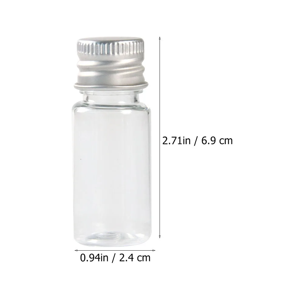 5 قطعة زجاجات بلاستيكية شفافة للحيوانات الأليفة مع غطاء لولبي حاويات قابلة لإعادة الملء مانعة للتسرب لتخزين السوائل الصغيرة #5