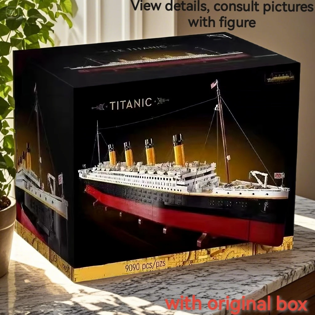 

With Original box 9090pcs Compatible 10294 Titanic Large Cruise Boat Ship Steamship Bricks Building Blocks Children Toys Gifts