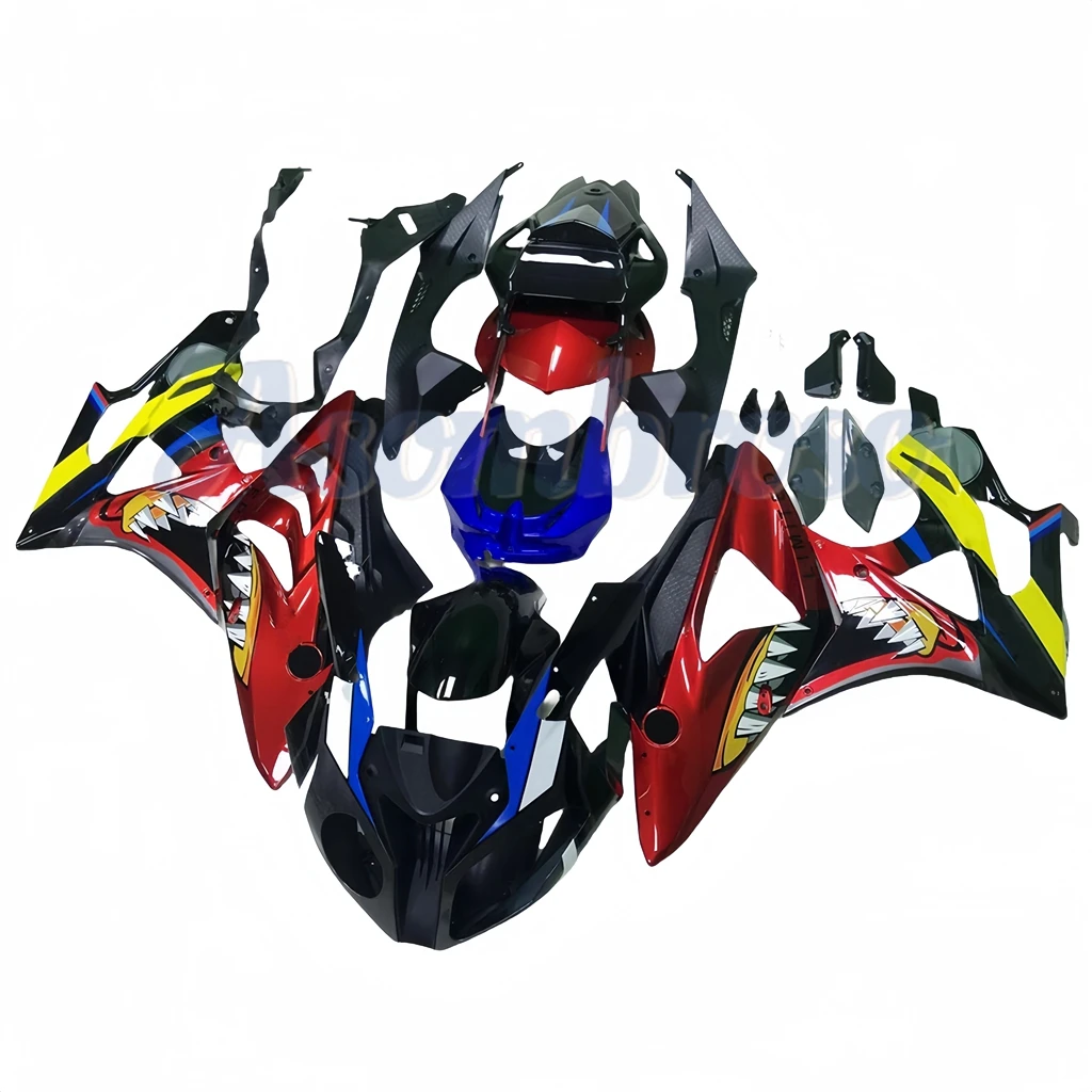 New Plastic Fairing Kits for  BMW S1000RR 2009 2014 2010 2011 2012 2013 S1000 RR Red Shark Printed Motorcycle Bodykit