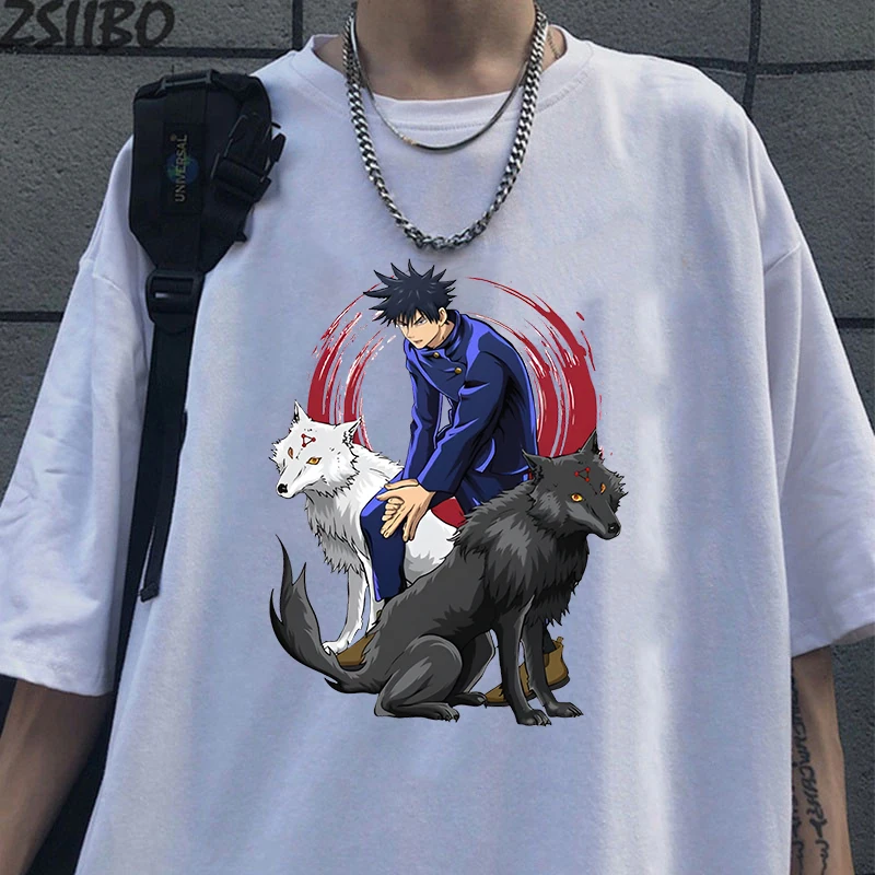 

New Fushiguro Megumi Print Short Sleeve T Shirts Men Men Shirts Summer Short Sleeved Anime T-shirts Comfy Soft Shirts Loose Tops