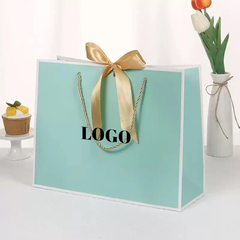 10 Pcs Personization Your Logo Text Black Paper Bags For Small Business Gifts Bags Bow Tie Elegant White Logo Gifts Paper Bags