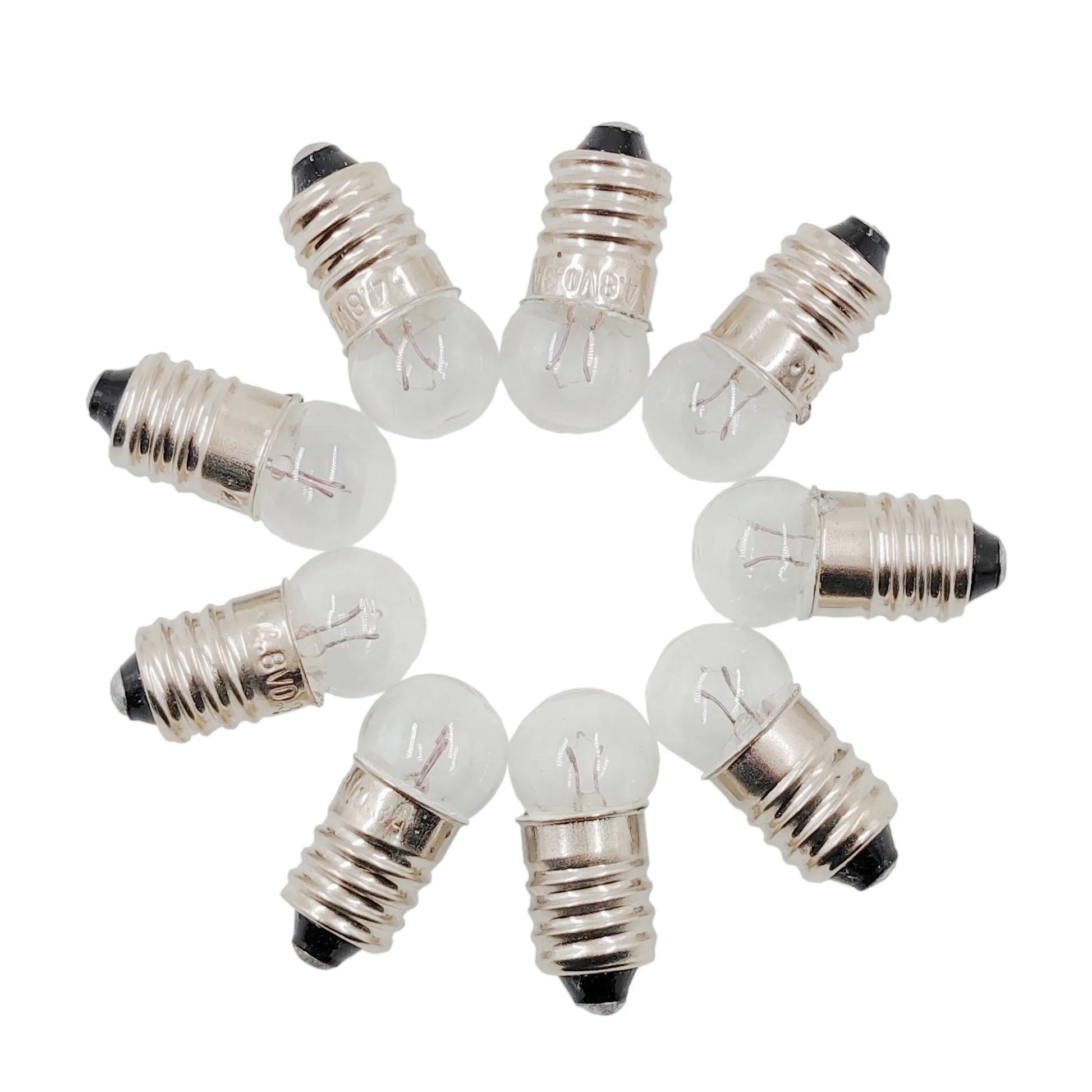 JOYING LIANG 4.8V 0.3A Light Beads E10 Screw Lamp Bulb Flashlight Accessories Electric Power Laboratory Supplies (10pcs/lot)