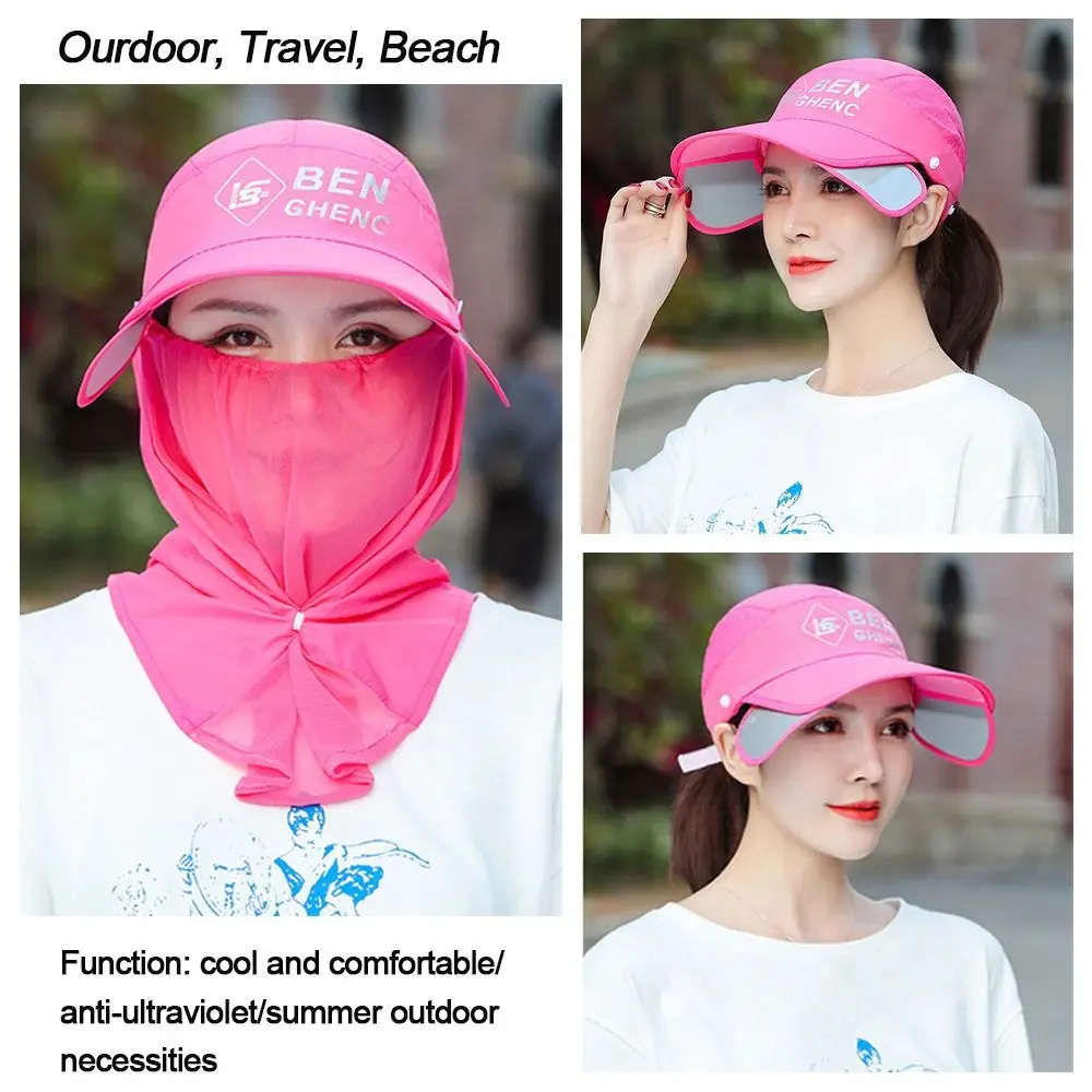 Cycling Balaclava Bicycle Headwear Head Face Neck Gaiter Face Balaclava Scarf Visor Wide Brim Beach Cap Sun Hat Bucket Hat