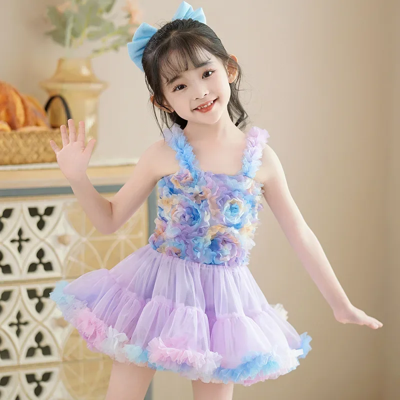 

Fashion Princess Dress Girls Lace Sleeveless Flower Girl Dresses for Wedding Summer Children Girls Party Dresses 1-6 Years