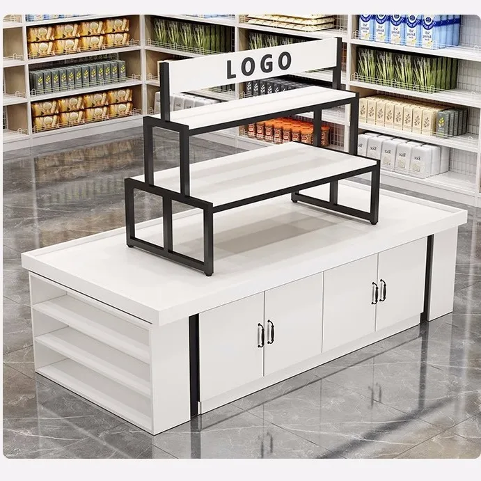 Supermarket island display cabinets, cosmetics promotion stands, mother and baby store storage racks, stationery, shoe shelves