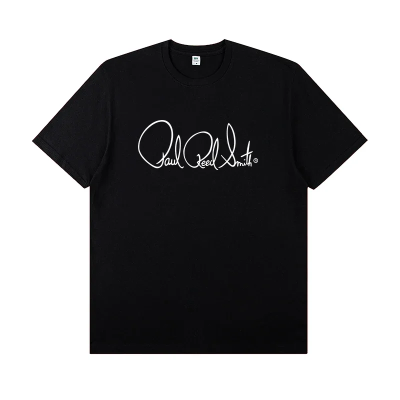 PRS Electric Guitar Peripheral Pattern Round Neck Rock T-shirt Short Sleeve Band Lead Singer Guitarist Practice T-shirt Clothes