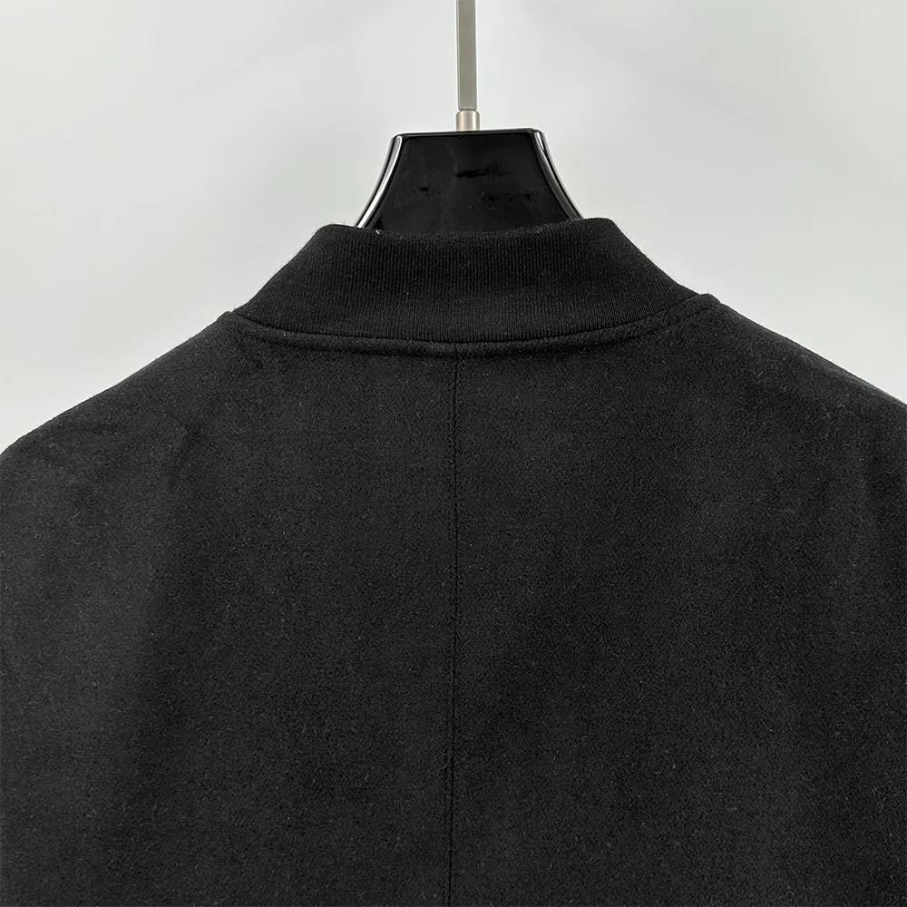 2024AW شارع العليا المرقعة الجلود البريدي تصميم سترة معطف الرجال النساء موضة سترات رجالي معاطف Y2k الملابس #4