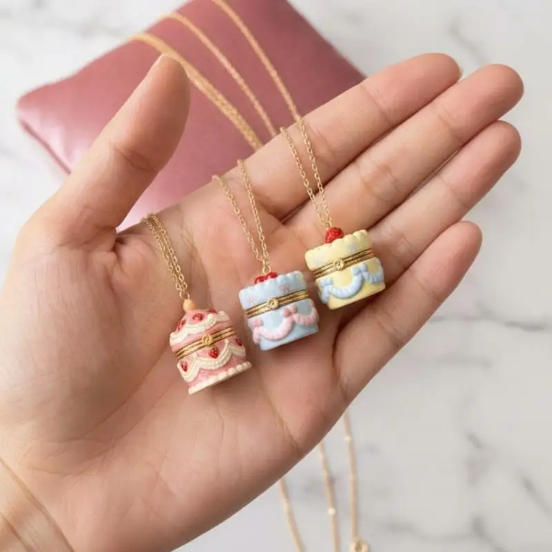 Vintage-Stil Ovale Kuchen-Medaillon-Halskette mit Öffnungs- und Schließfach für Damen, Retro-Outfit Passender Schmuck – Detail 11