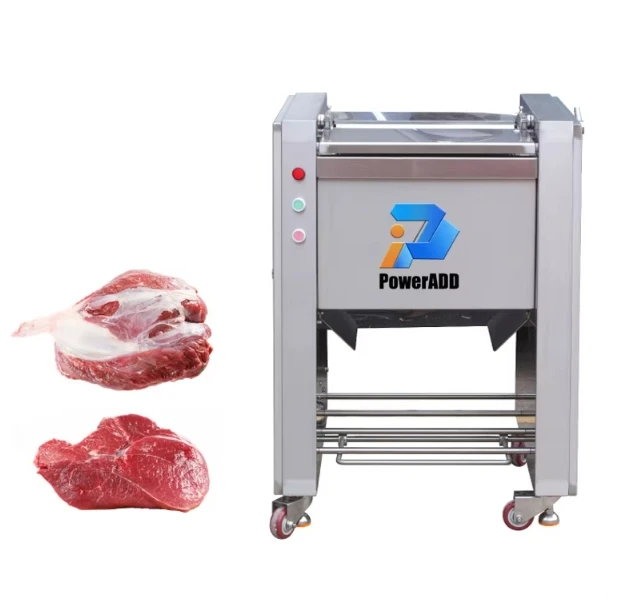 Poweradd Meat Processing Beef Sinew Pork Skinning Machine Stainless Steel Automatic 37m min 380V 1 Year Warranty