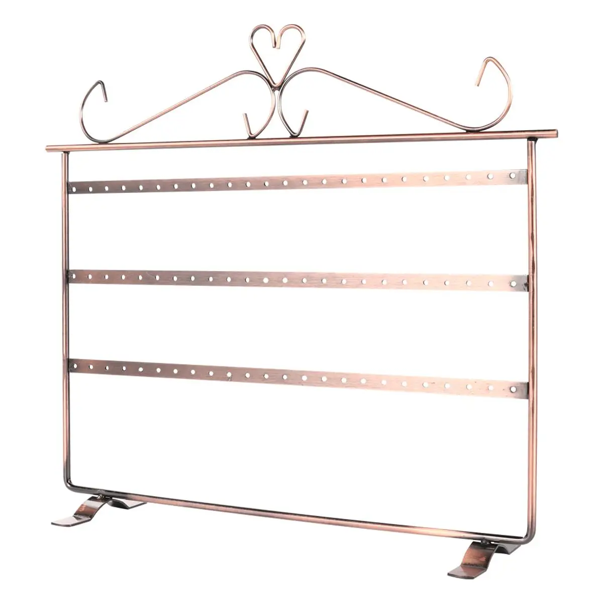 

Earring Display St Jewelry ganizer Three Layers Holder Women Showcase Storage Rack Desktop Metal Durable Practical