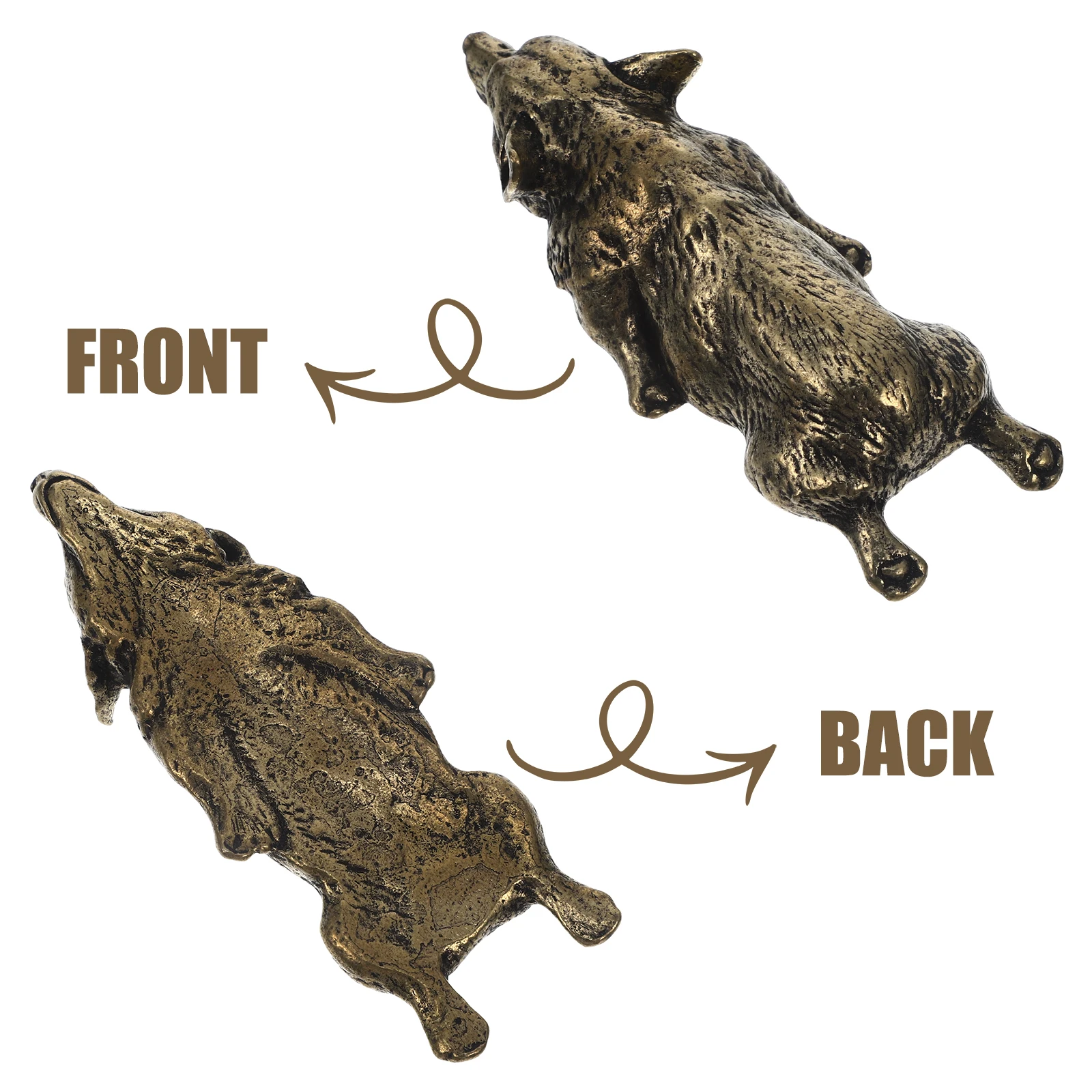 

Dog Tea Pet Copper Figure Sculpture Ornaments Figurines Desk Statue Decor