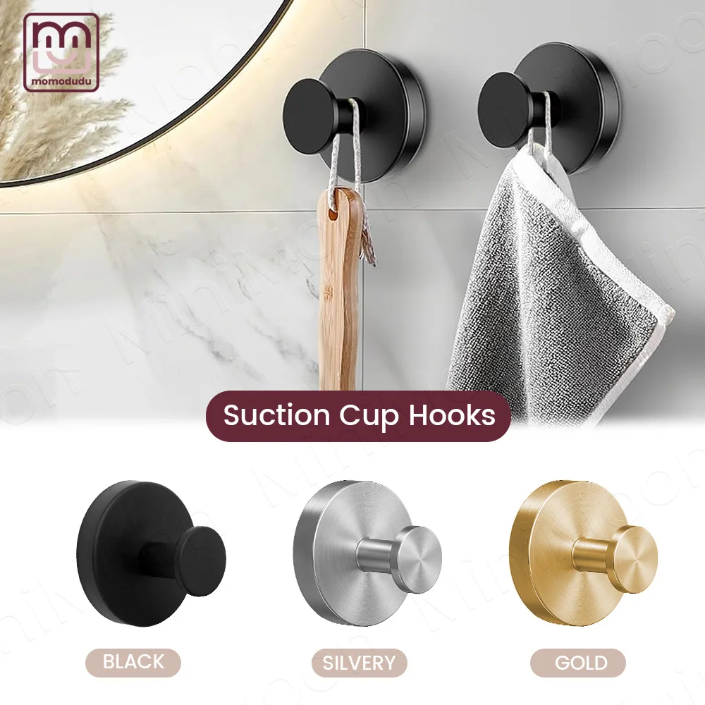 Suction cup hook, Stainless Steel No-Drill Racks for Organizing Towels, Robes & Utensils at Home