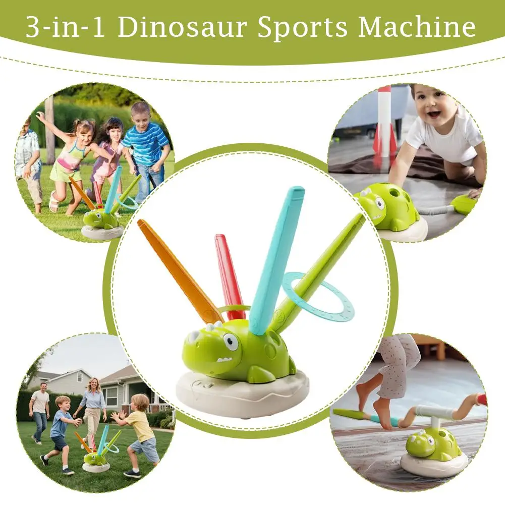 Nuova macchina sportiva per dinosauri 3 in 1 Multigiocatore esterno Interattivo Divertente Integrazione Giocattoli per allenamento fitness fisico per bambini