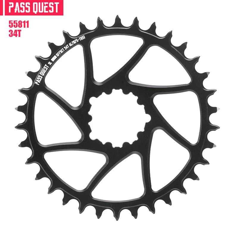 

PASS QUEST oval crankset 0mm offset MTB narrow wide bike crankset for deore xt M7100 M8100 M9100 mountain crankset