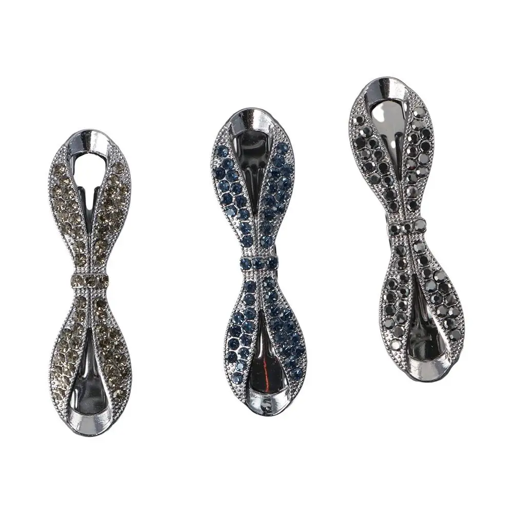 

Trendy Vintage For Girls Bow Temperament Zircon Korean Ponytail Holder Small Hair Clip Women Spring Clip Hairgrip
