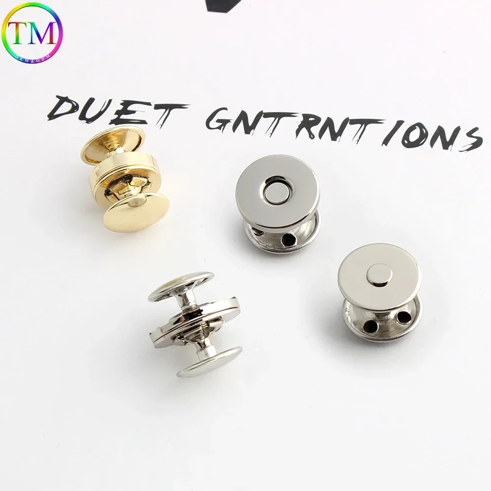 10-100-200PCS 14/18mm Metal Double Rivet Magnetic Clasps Buttons For Bags Clothes Magnetic Rivet Stud Press Buckle Accessories