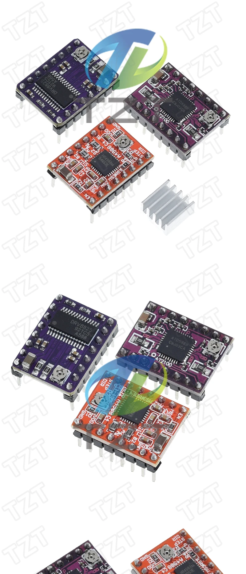 1/3PCS 3D-Drucker-Teile StepStick A4988 DRV8825 Schrittmotortreiber mit Kühlkörperträger Reprap RAMPS 1.4 – Detail 7