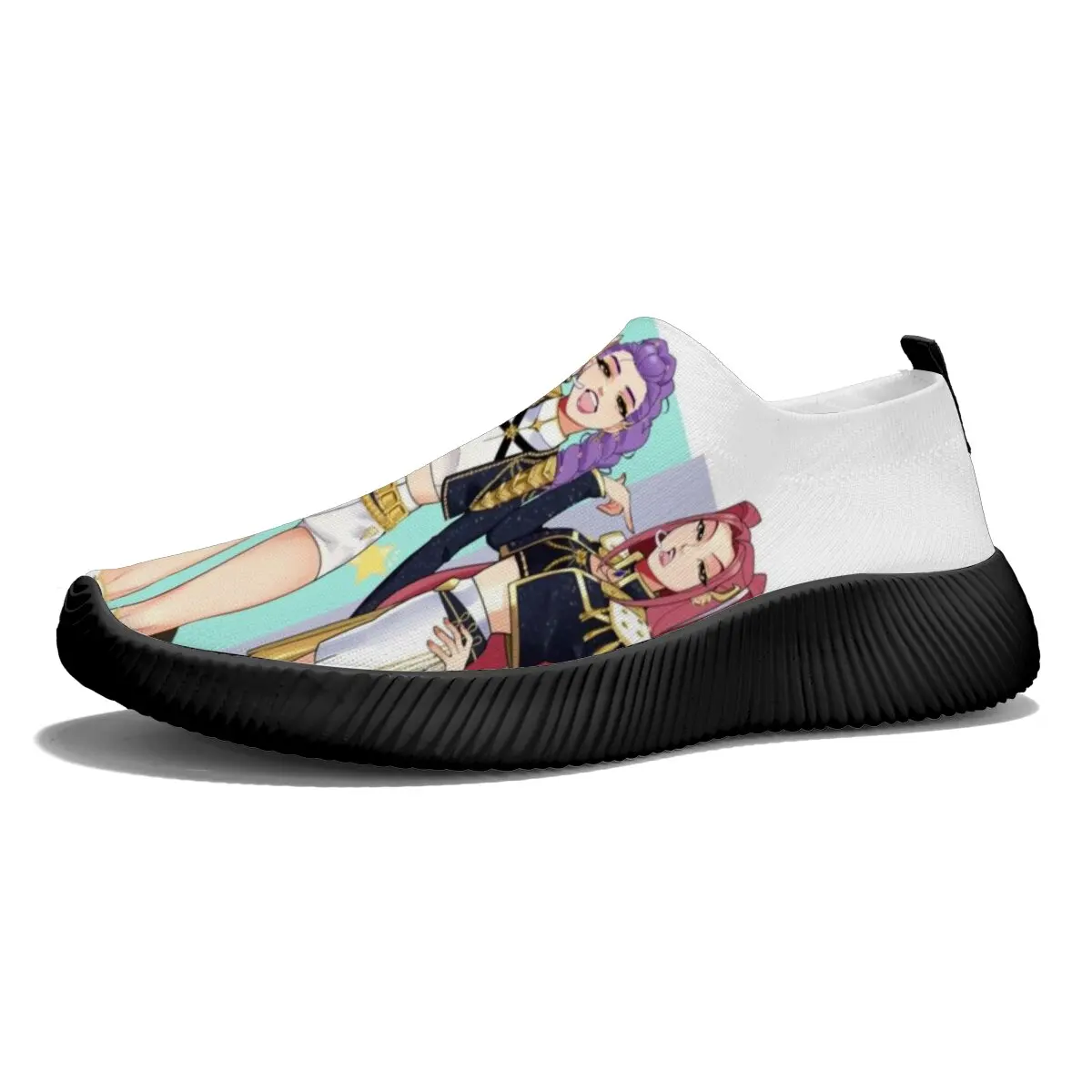 

New Parent-child Flat-bottom Low-top Witch Hunt Team Cartoon Hello Kitty Sanrio Pattern Design Printed Casual Sports Shoes