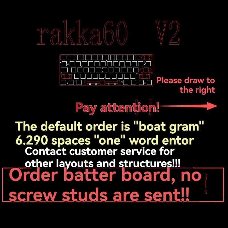 

Rakka60V2 Пластина позиционирования клавиатуры на заказ FR4 POM PC PP Плата позиционирования из углеродного волокна для игровых офисных аксессуаров для клавиатуры
