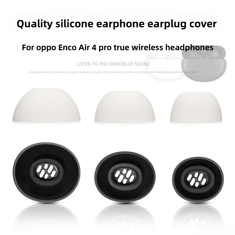 

Silicone Eartips For OPPO Enco Air4 Pro-Soft Replacement Covers Noise Isolating Cushions Secure Fit For TWS Bluetooth Earphones