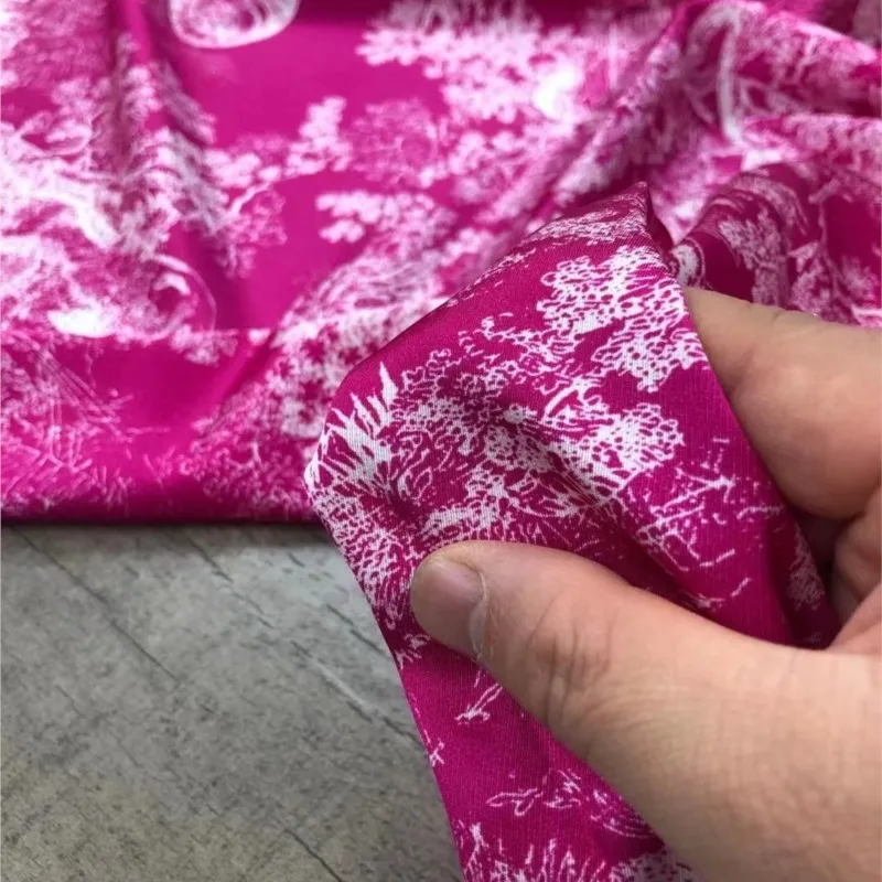 منتج جديد 21 ملابس مطبوعة من نسيج الحرير المطاطي من موم