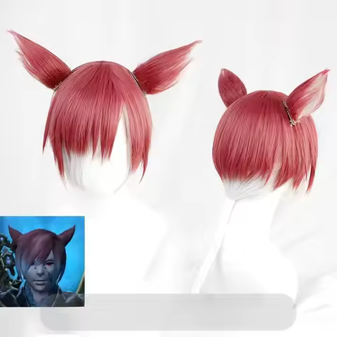 FxF XIV Crystal Exarch Cosplay Wig Anime Roleplay Party Costume Prop Synthetic Hair