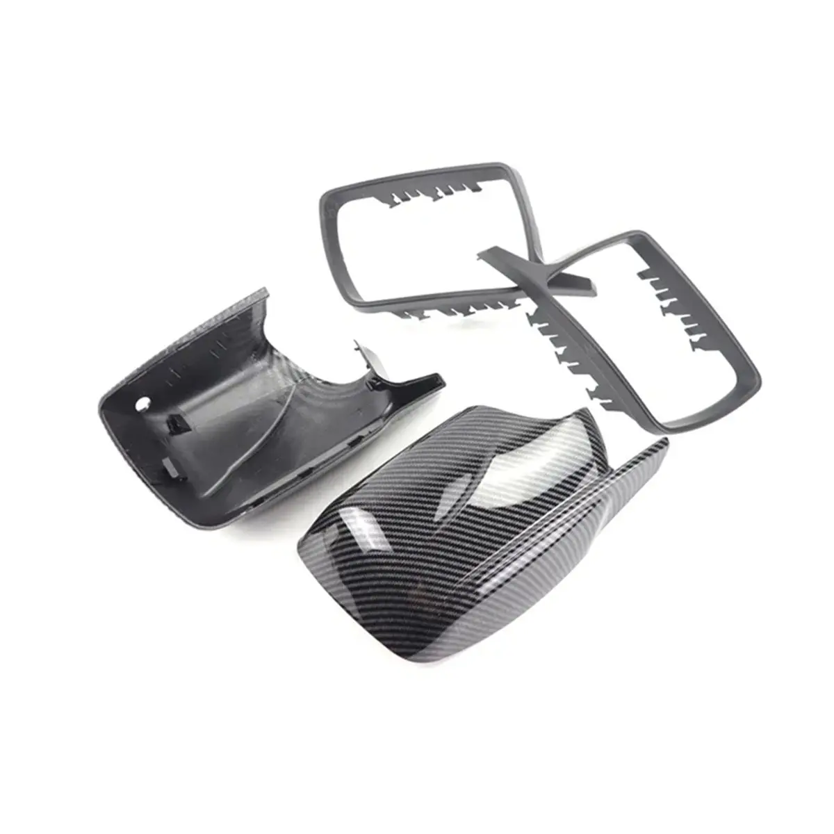 11-New M Look Mirror Covers for BMW X5 E53 1999-2006 Carbon Fiber Style Rearview Side Mirror Cover Caps