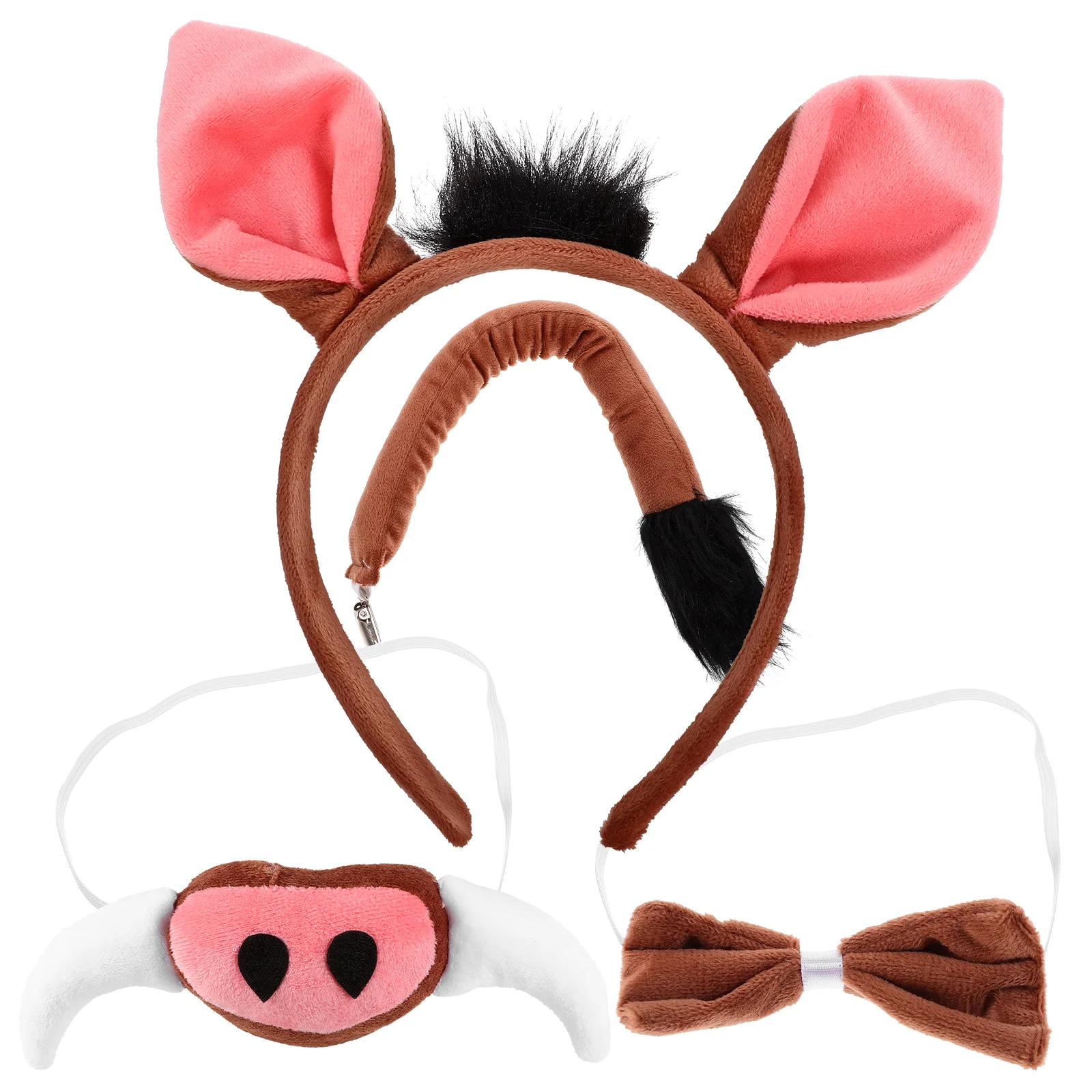 

Warthog Headband Animals Bandana Halloween Costume Pig Ear for Cosplay Cartoon Child