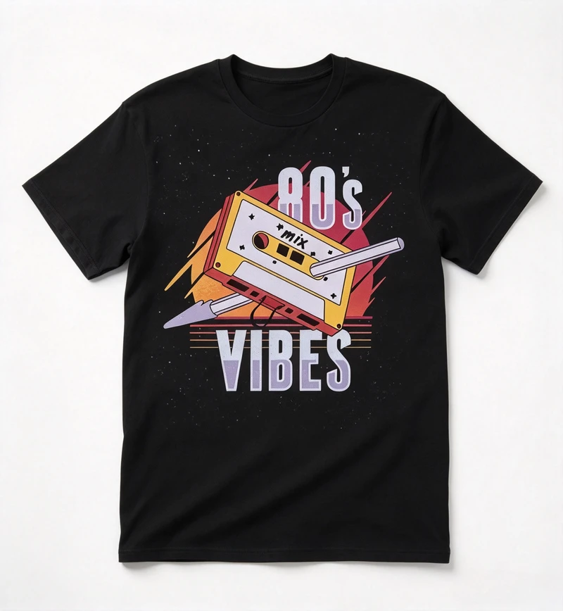 Retro Cassette Tape Pencil Graphic T Shirt Cotton Short Sleeve Vintage 80s 90s Music Lover Casual Unisex Tee Harajuku Y2k Top