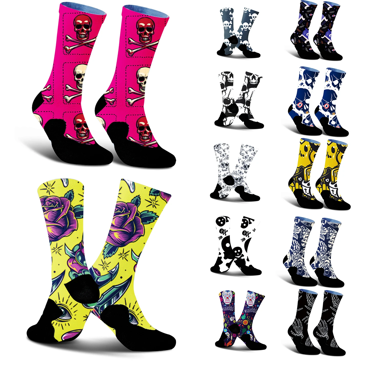 

Farewell riding boring! Sock printing super personality, street, cosmic wind, as you drive.