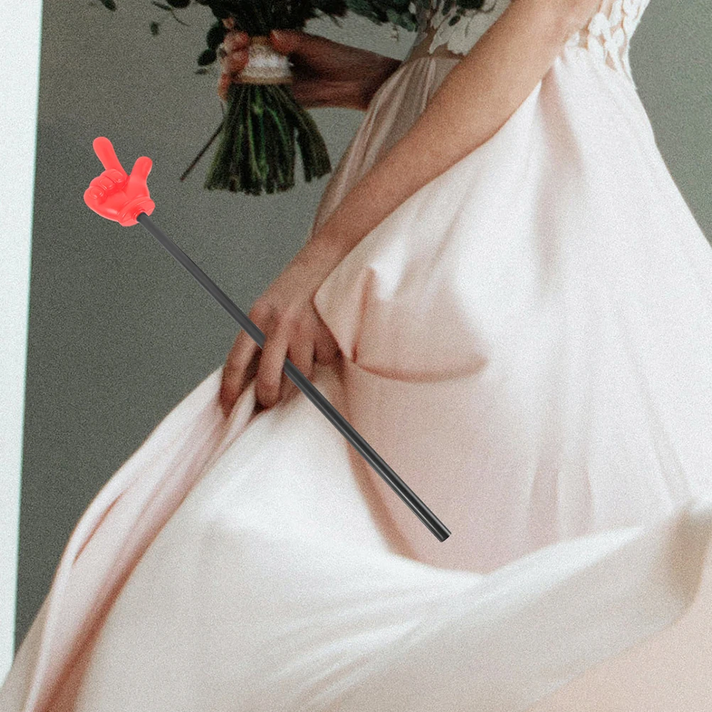 

2Pcs Vibrant Color Finger Pointers Plastic Handheld Props for Interactive Games Performances Hand Pointers for Teachers