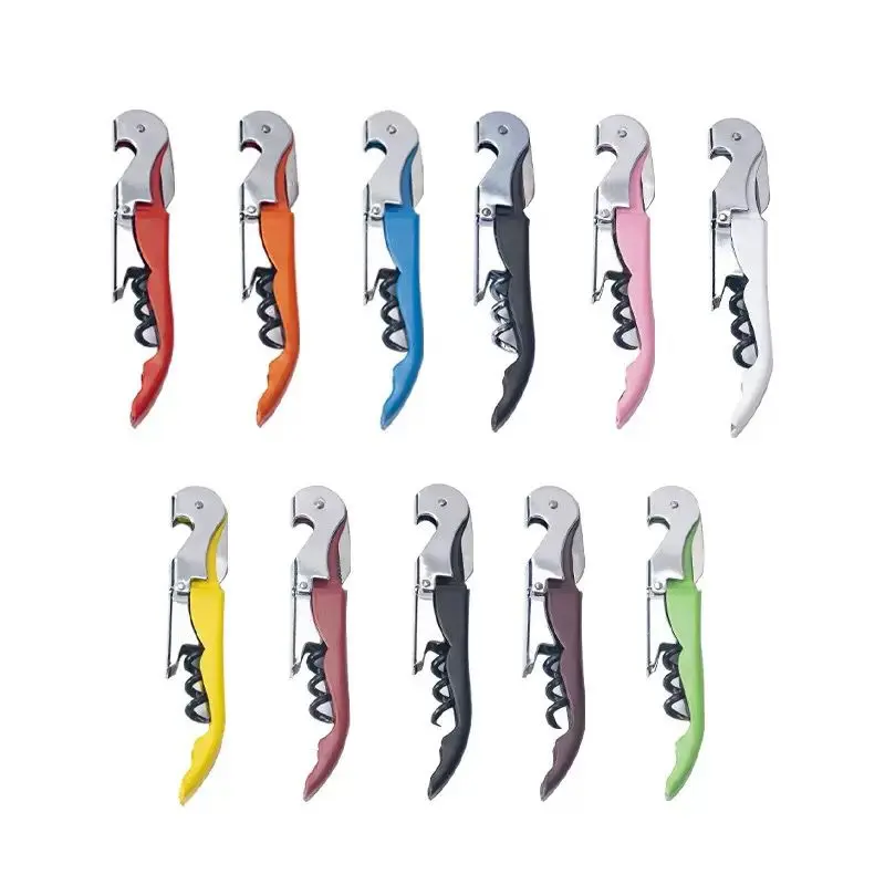 

11 Colors Wine Beer Bottle Opener Corkscrew Professional Double Hinge Waiters Wine Bottle Beer Cap Opener Barware