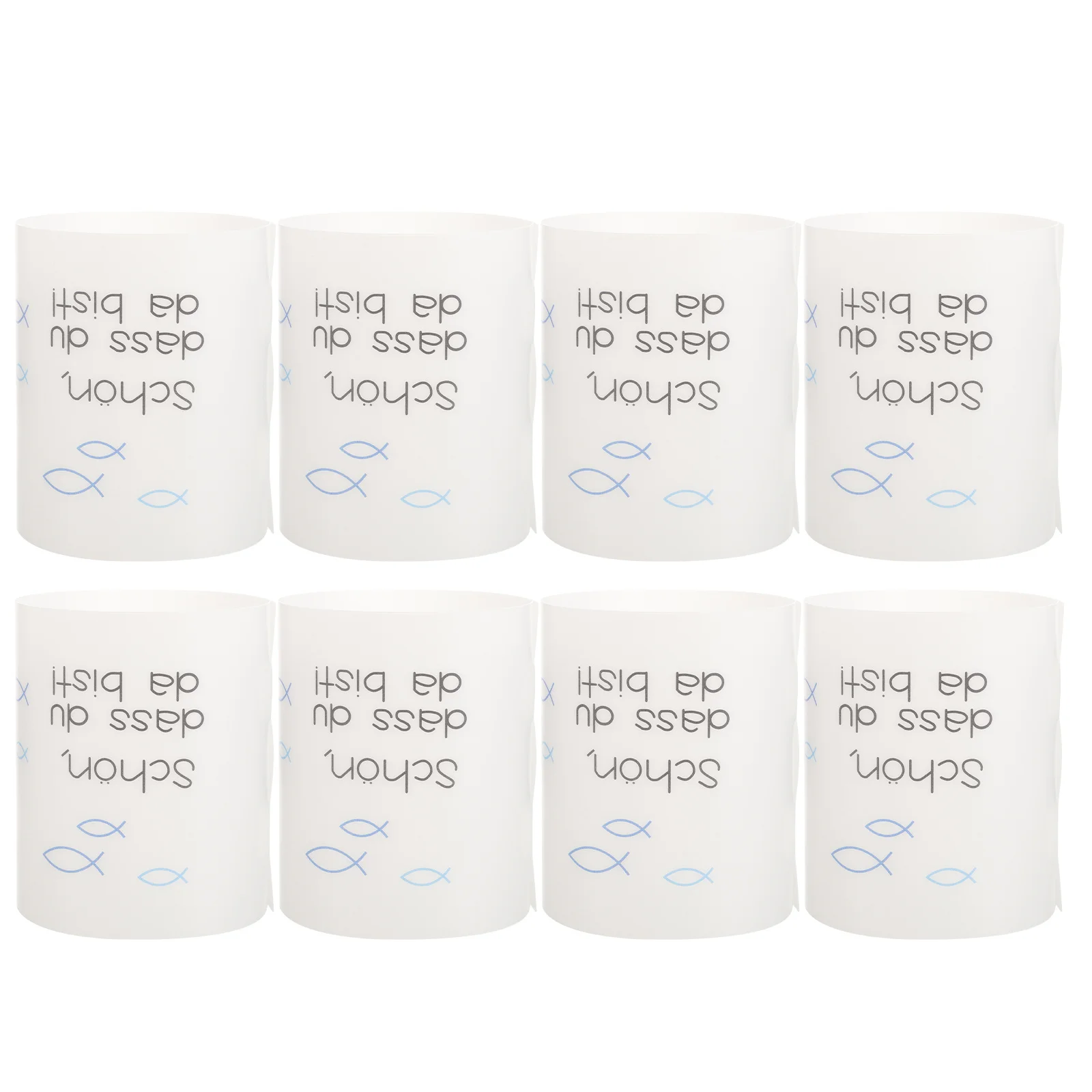 8Pcs Plastic Covers Flameless Shade Protectors for Tabletop Decorative Lighting Household Event Use Cover