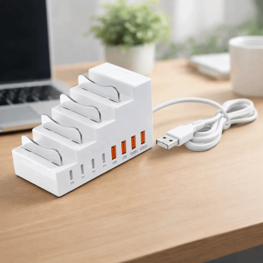 66W Power Socket Bracket Charger 4USB Ports 4Type C Ports USB Type C Charger 8Ports Socket PD Fast Charging