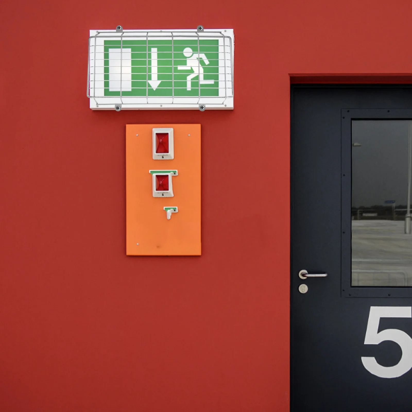 Emergency Light Wire Guard Welded Mesh Structure For Exit Sign Protection Durable Safety Cage Cover Malls Hotels Offices