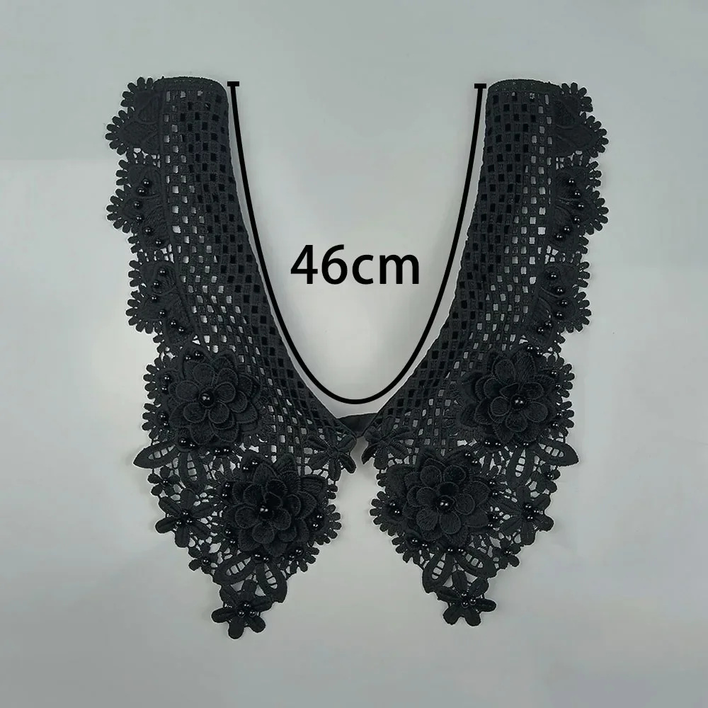 Wholesale sales 10 piece black and white Shredded milk embroidered buttons Nail bead shawls decorations clothing accessories