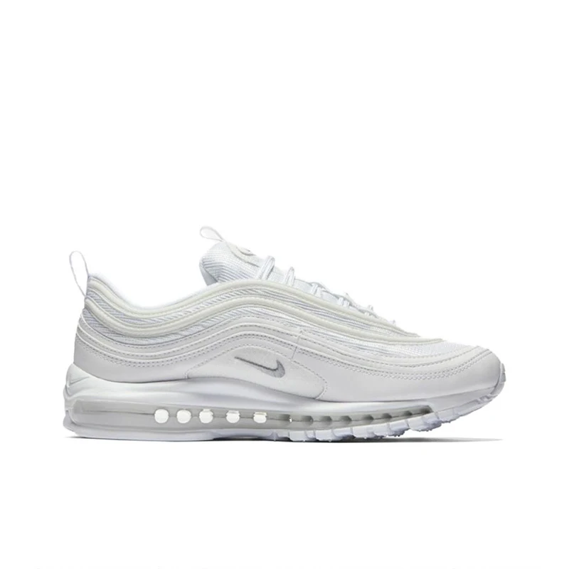 Original Nike Air Max 97 White bullet Men\'s and Women\'s Running Shoes Aseismatic Breathable Sports Unisex Sneakers 921826-101