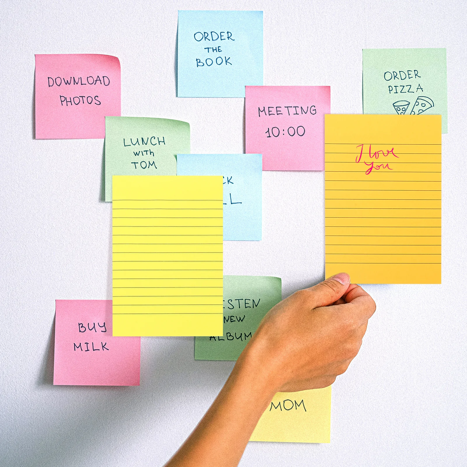 

5 Books Self-Adhesive Memo Pads Compact Lined Note Stickers Tearable Paper for Office Organization Household Note Accessories