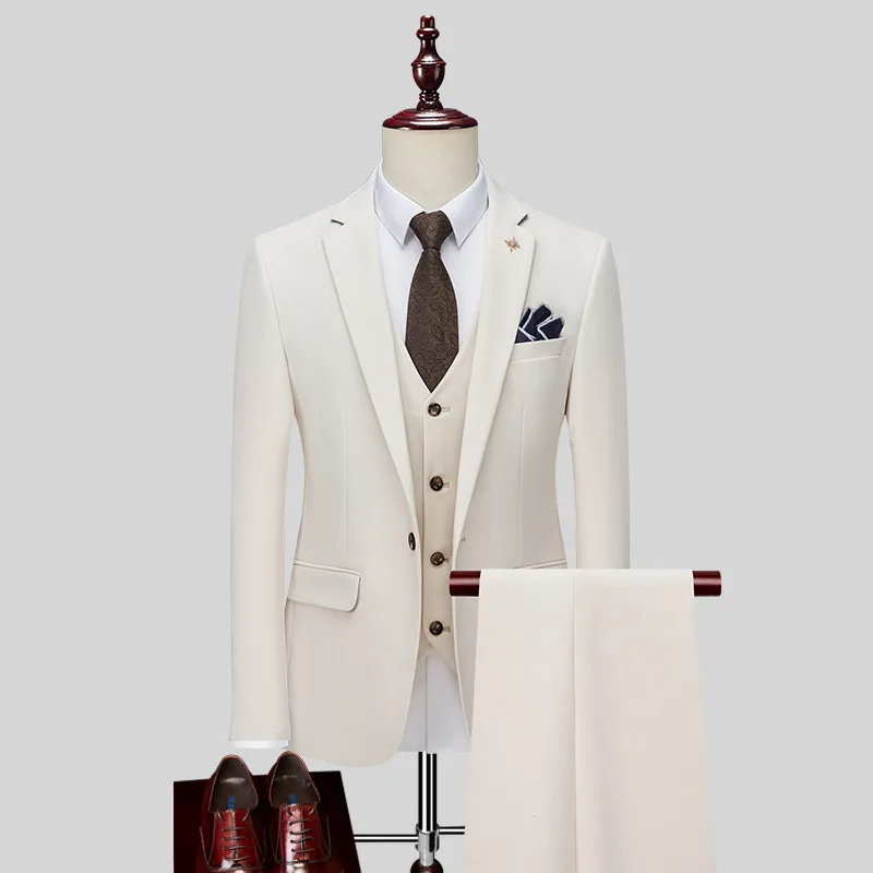 

10305 New high-end host wedding groomsmen groom suit