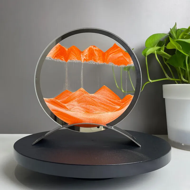 

Metal Base Sandscape Moving Sand Art Picture Kinetic Quicksand Dynamic Liquid Hourglass Flowing Sand Painting Home Decor Gifts