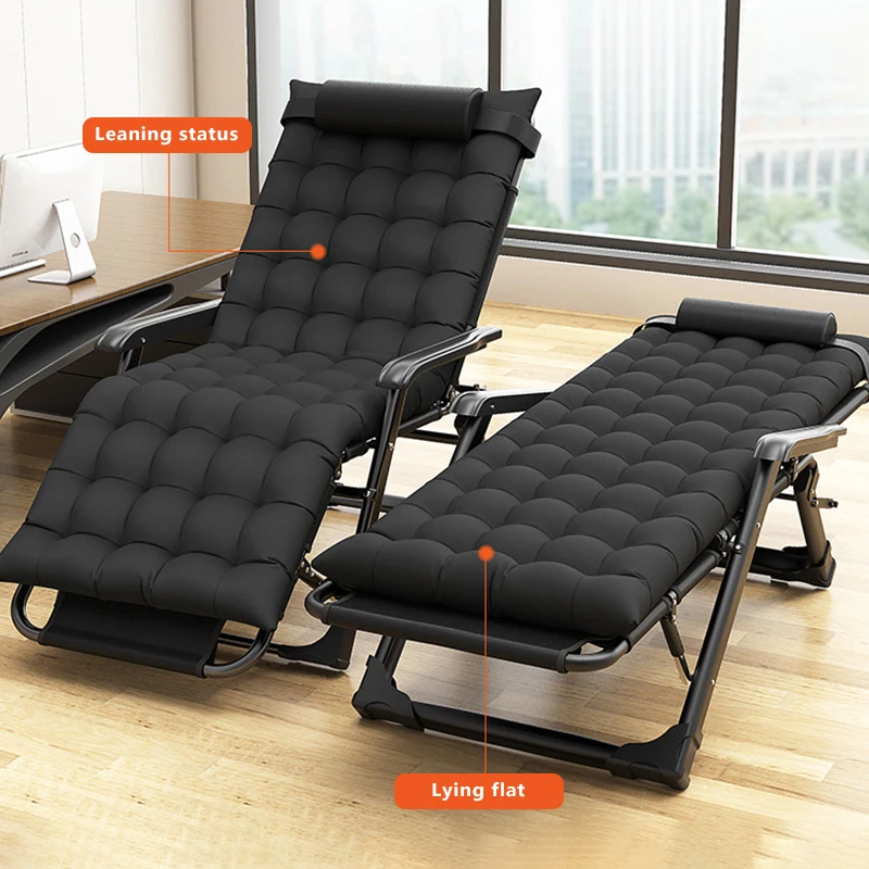 Portable folding bed office lunch break leisure backrest bed backrest chair office living room lazy person folding bed