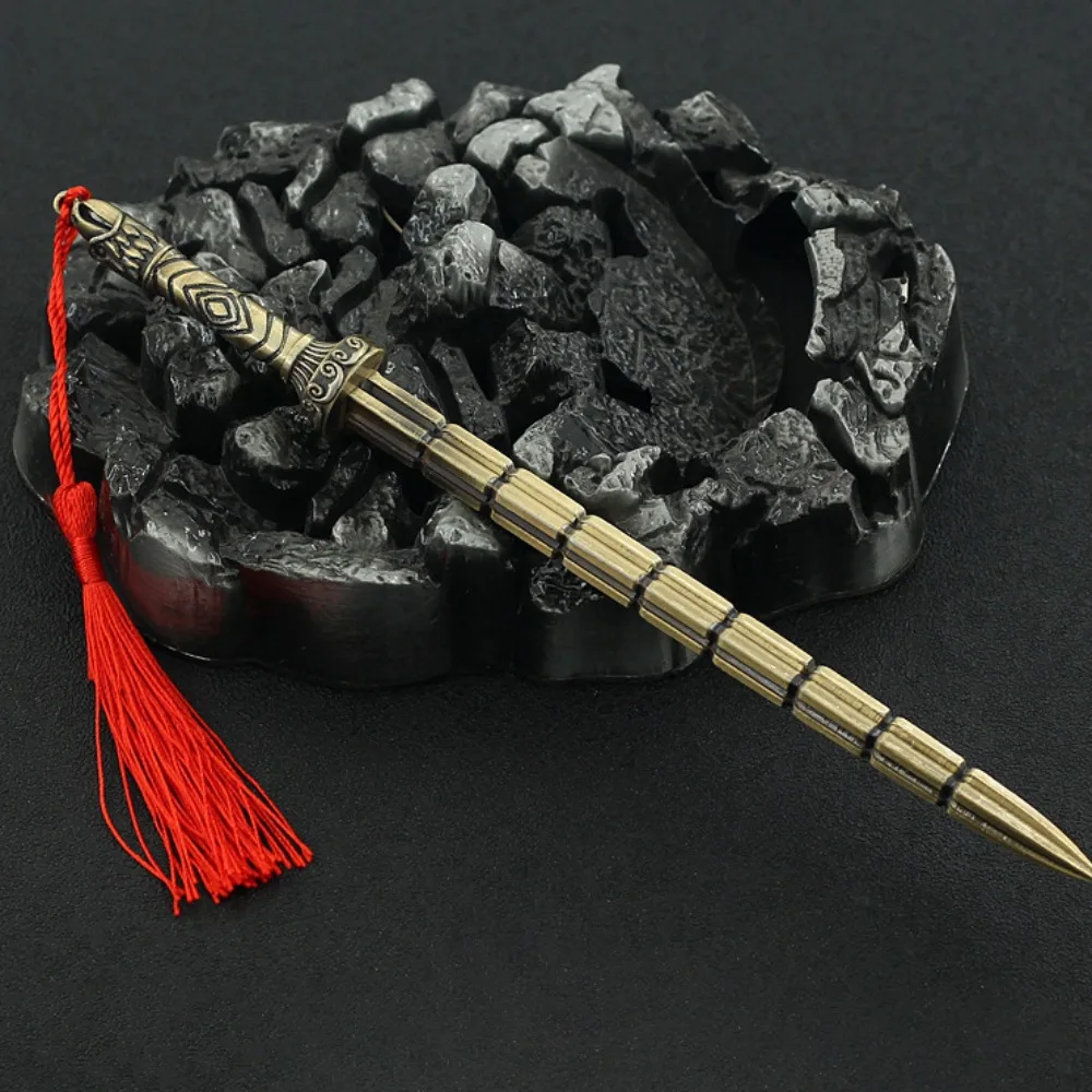 22 cm Qin Qiong Foelie Oude Beroemde Zwaard Randapparatuur Props Metalen Model met Desktop Decoratie Ornamenten Verjaardagscadeautjes Speelgoed Kinderen