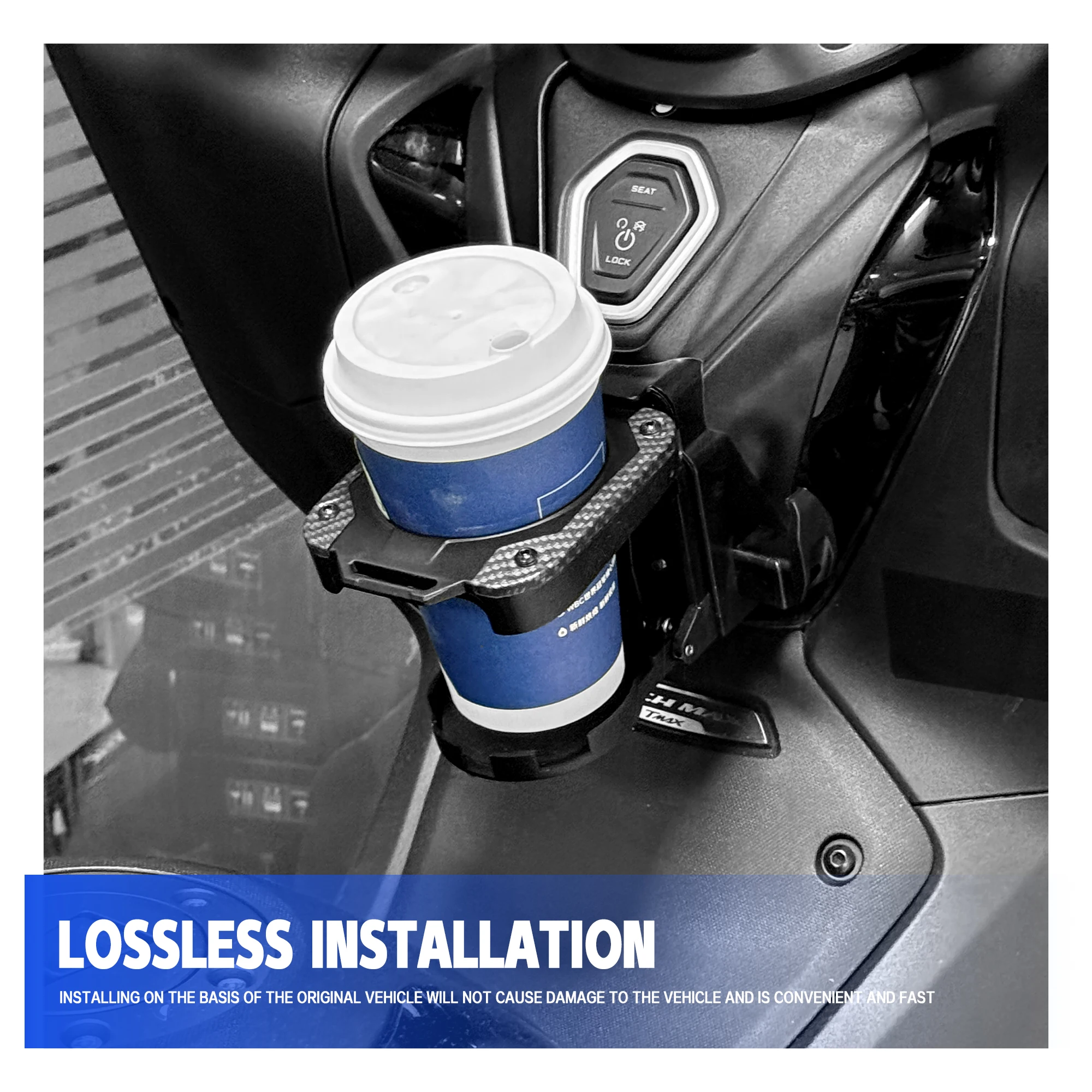 For Yamaha TMAX 530 TMAX 560 Motorcycle TMAX530 Aluminum Alloy Fold Beverage Water Drink Cup Holde Water Bottle Drink Cup Holder