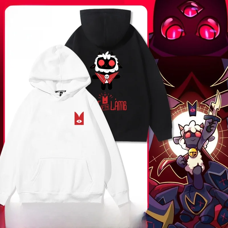 Cult of the Lamb Collaboration Hoodie Youth Casual Cotton Sweatshirt Printed Design Loose Fit Spring Autumn Winter Wear